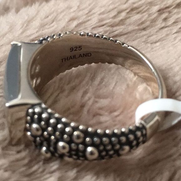 MICHAEL DAWKINS Starry Night Mother of Pearl Sterling Silver 925 Ring Sz 10 NIB - Picture 5 of 8